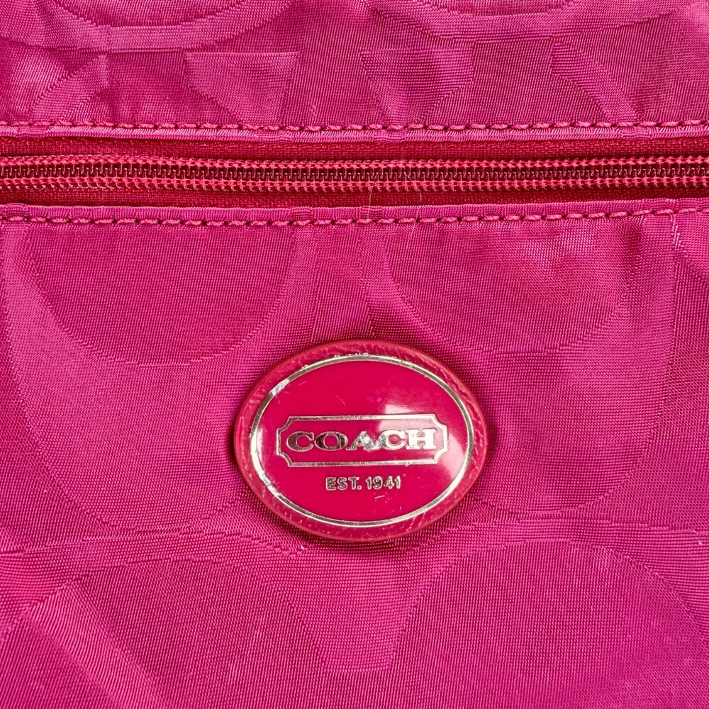 ‼️SOLD‼️Coach Crossbody - Barbie Pink Fuschia Getaway Signature Nylon File Bag